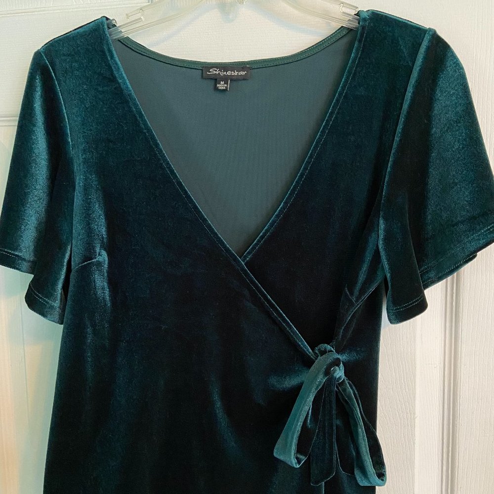 Emerald Green Velvet Top